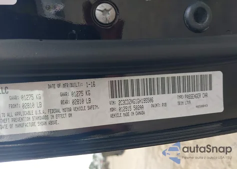 2016 Dodge Challenger Sxt from USA, damaged, VIN 2C3CDZAG1GH195506